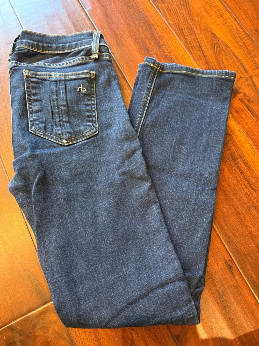 rag & bone Straight Leg Jeans in Dark Indigo